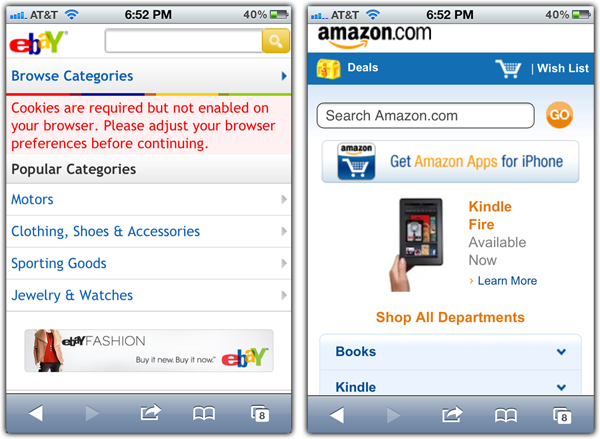Ebay and Amazon